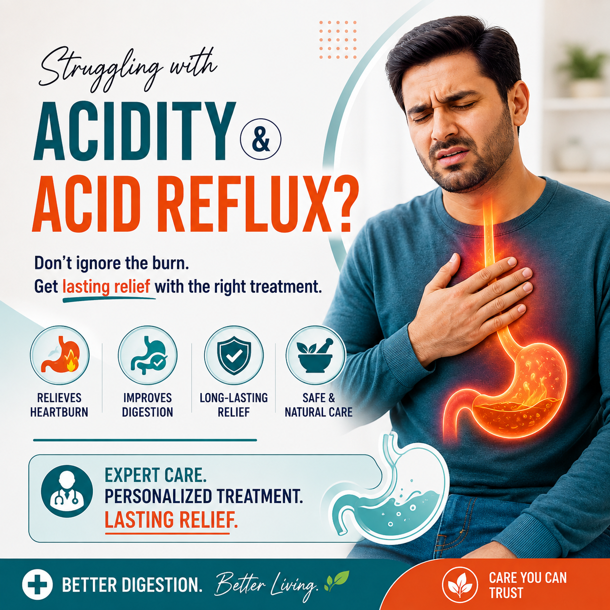 Acidity and acid reflux treatment by Gastroenterologist in Lucknow Dr Puneet Mehrotra